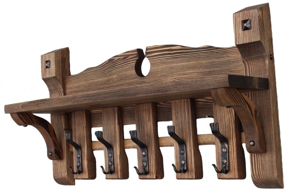 Вешалка настенная деревянная