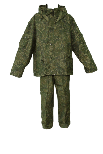 Костюм (куртка и брюки) летний из х/б (смесовой) ткани КМФ цвета с застежкой на молнии м.134-16