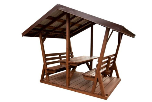 Беседка уличная деревянная